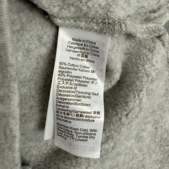 J.Crew Sweatshirt Womens Small Gray Button Shoulder Mock Neck Raglan Fleece - Picture 7 of 10